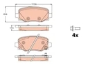 Гальмівні колодки TRW GDB2116 Jeep RENEGADE (BU) 77367417, 77367145