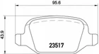 Комплект гальмівних колодок BREMBO P23065 Alfa Romeo 156, GT, 147; Fiat Linea 77364839, 71770991, 77363341