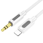 Аудиокабель BOROFONE BL20 True sound silicone digital audio conversion cable iP White