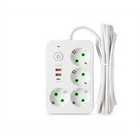 Мережевий фільтр-подовжувач 4 розетки 2 USB-A+1 USB Type-C довжина 3 метри білий