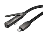 Кабель угловой Type-C на Type-C HOCO U150 Exquisite (1.2m, 60W). Black