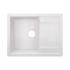 Мийка для кухні Lidz 650x500/200 WHI 01 білий (LIDZWHI01650500200)