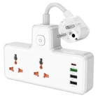 Мережевий подовжувач Hoco AC12A Reise 2-Position Expansion Socket (PD30W/1C3A) White