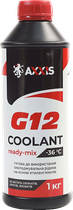 Антифриз Axxis Red G12+ Coolant Ready-Mix -36°C 1 кг Червоний (AX-P999-G12R RDM1)