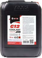 Антифриз Axxis Red G12+ Coolant Ready-Mix -36 ° C 10 кг Червоний (AX-P999-G12R RDM10)