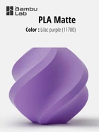 PLA-пластик Філамент Bambu Lab PLA Matte Lilac Purple (11700) для 3D-принтера - 1Кг, 1.75mm Фіолетвий Пурпуль лайт Refill (A01-G0-1.75-1000SPLFREE) (Без Котушки) з RFID чіпом (NFC)