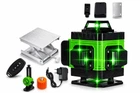 Лазерний рівень нівелір Laser Level 4D 2 акумулятори 16 ліній зелений промінь у сумці зелений