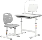 Комплект Evo-kids стілець + стіл + полиця + лампа Сірий (Evo-17 G Ergo)