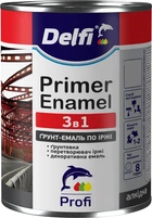 Грунт-емаль по іржі 3 в 1, графіт матовий, ТМ «Delfi» -0.9 кг