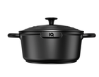 Каструля мармурове покриття IQ 2049-28 Be Simple з кришкою 6.4 л чорний