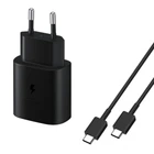 Зарядний пристрій Samsung EP-TA800 25W 3A + кабель Type-C/ Type-C оригінал Service Pack Black (тех упаковка)
