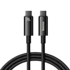 Кабель Baseus Tungsten Gold Type-C - Type-C PD 240W 1м нейлоновий для ноутбука та швидкого заряджання Black (CAWJ040001)
