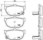 Гальмівні колодки BREMBO P30003 Hyundai Elantra, Lantra, Coupe, Tiburon; KIA Cerato; Nissan Maxima DD06061E25, 4406090E90, 4406086E91