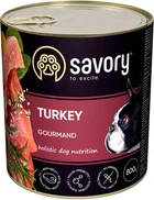 Вологий корм Savory для дорослих собак з індичкою
