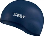 Шапочка для плавания AQUA SPEED Mono, силиконовая, синяя, универсальный размер OSFM (111-22)