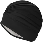 Шапочка для плавания AQUA SPEED Turban Cap, женская, полиэстеровая, черная, универсальный размер OSFM (245-07)