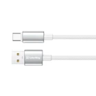 Кабель ColorWay USB - USB Type-C (M/M), zinc alloy braided, 3А, 1 м, Білий (CW-CBUC098-WT)