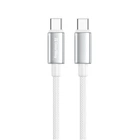 Кабель ColorWay USB Type-C - USB Type-C (M/M), zinc alloy braided, 5А, 1 м, Білий (CW-CBPDCC098-WT)