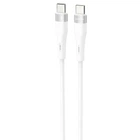 Кабель Proove Light Silicone Plus Type-C to Type-C 60W (1m) white