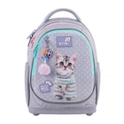 Рюкзак шкільний напівкаркасний ортопедичний для першокласника Kite Education Studio Pets, для дівчаток, сірий (SP26-724S)