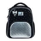 Рюкзак шкільний каркасний ортопедичний Kite Education Black&Silver, для дівчаток, чорний (K26-556M-2)