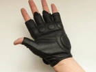 Перчатки тактические кожаные Mil-tec без пальцев черные размер S (12504502_S) - изображение 2