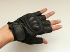 Рукавички тактичні шкіряні Mil-tec без пальців чорні розмір XL (12504502_XL) - зображення 9