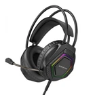 Игровые наушники проводные Borofone BO105 Геймерская гарнитура с микрофоном и RGB подсветкой Black (19254)