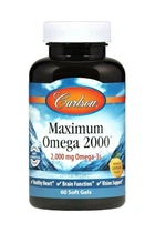 Максимальна Омега Carlson Labs (Maximum Omega) 2000 мг зі смаком лимона 60 капсул
