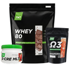Протеин Target Nutrition Trend сывороточный WHEY 80 и омега 3 и креатин малат