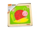 Дерев'яний мініпазл Viga Toys Жук сонечко, 4 ел. (50140)