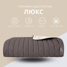Покрывало на кровать 240х260 см Люкс IDEIA двухстороннее, прочная стежка ткани, антиаллергенное волоконо беж