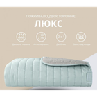 Покрывало на кровать 240х260 см Люкс IDEIA двухстороннее, прочная стежка ткани, антиаллергенное волоконо мята
