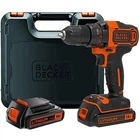 Дриль-шурупокрут BLACK+DECKER, безударний, 18 В, 1.5 Аг, 40 Нм, 360-1400 об/хв, патрон 10 мм швидкозатискний, кількість швидкостей