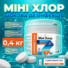 Таблетки хлору для басейну Міні Хлор 0,4 кг по 20 г швидкий хлор шокове хлорування дезінфекція води басейну