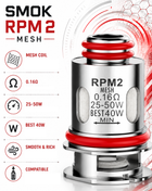 Испаритель RPM 2 Mesh 0.16Ω Coil для подсистемы Smok Nord 4 40ватт