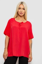 Блузка жіноча однотонна, колір червоний, XL-XXL, 244RM207
