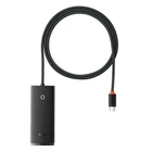 USB-хаб Baseus Lite Series Hub 4-in-1 USB-C to 4хUSB-A/USB-C 1m Black (WKQX030401)