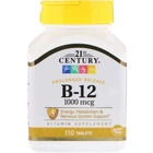 Витамин B12 21st Century (Vitamin B 12) 1000 мкг 110 таблеток CEN21104