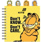 Блокнот з роздільниками на спіралі Kite Garfield 80 листів клітка GF26-278