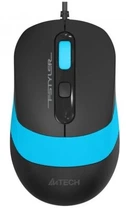 Миша A4Tech Fstyler FM10S 1600dpi Black+Blue, USB, безшумна