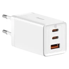 Мережевий зарядний пристрій Baseus GaN5 Pro FC 65W 2xUSB-C | USB-A with USB-C to USB-C Cable White (CCGP120202)