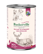Влажный корм для собак Baskerville Sensitive Wild Mit Blaubeeren und Spirulina Оленина с черникой и спирулиной