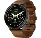 Смарт-годинник Garmin Venu 4 - 45 mm, Slate with Black Silicone Band and Brown Leather Band (010-03014-03)