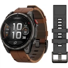 Смарт-годинник GARMIN Fenix 8 Pro 47mm AMOLED Carbon Gray DLC Titanium with Chestnut Leather Band (010-03198-40)