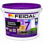 Фарба інтер’єрна латексна Feidal Innenlatex Seidenmatt шовковисто-матова миюча біла для стін і стелі 5л.