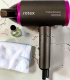 Фен ROTEX RFF-D FutureCare с концентратором 1800 Вт с холодным обдувом 3 скорости 3 температурных режима складная ручка черный (S8I)