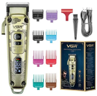 Акумуляторна машинка для стрижки VGR V-005 з насадками 8 шт