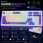 Бездротова механічна ігрова Bluetooth клавіатура формату 98% 98 клавіш компактна RGB-підсвічування UA/ENG USB 2.4ГГц Біла