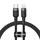 PD Кабель Baseus Cafule Cable Type-C to iP PD 20W 1m Gray+Black CATLKLF-G1